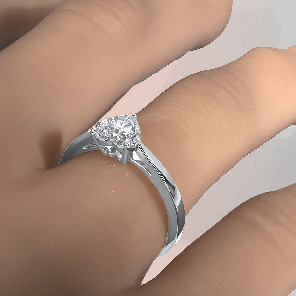 Lab Grown Diamond IGI Certified 4 Prong Solitaire Engagement Ring 4g Setting 1.00 Ctw.